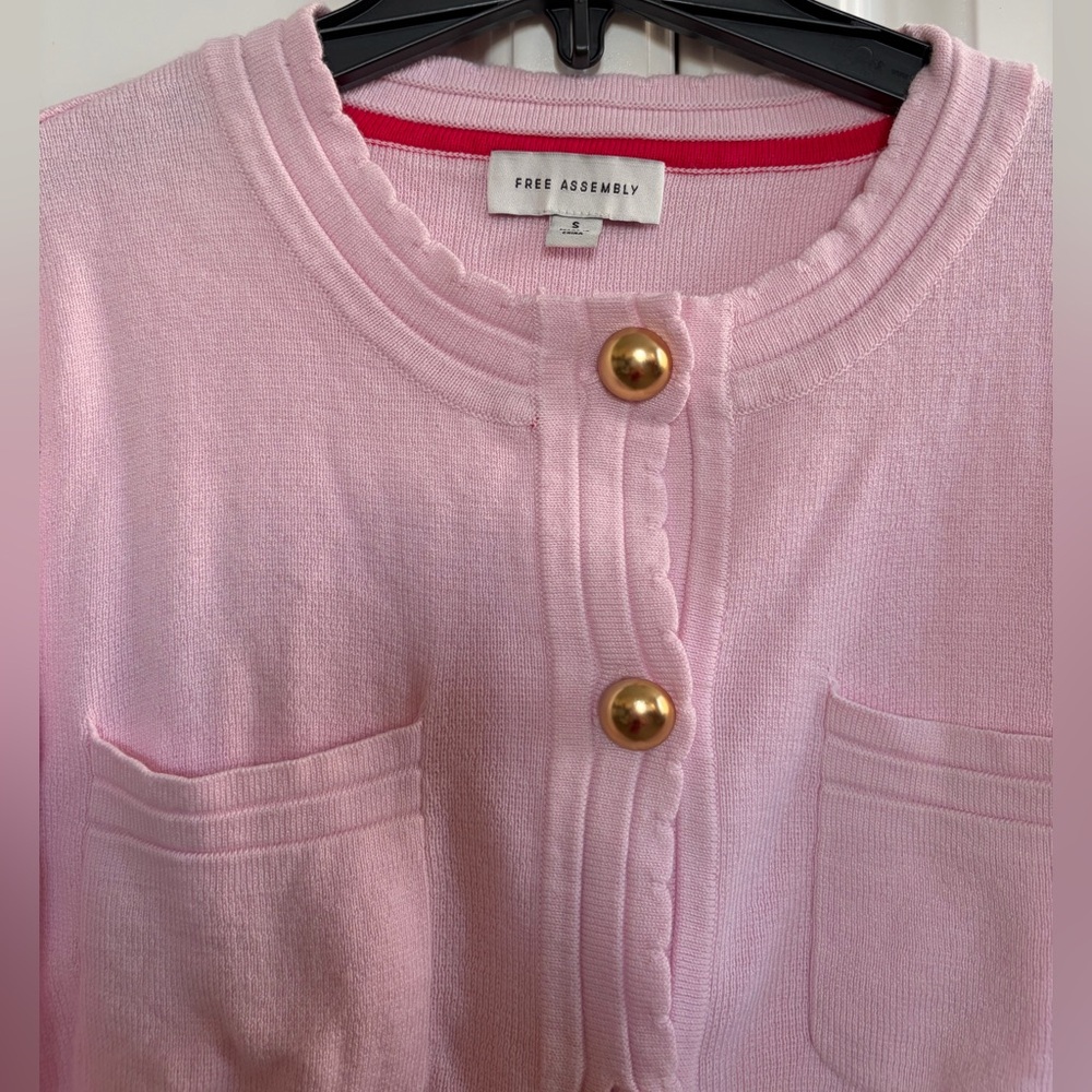 😱💕New Free Assembly Women's Cardigan in Pink, Midweight, Size: S - Picture 2 of 11
